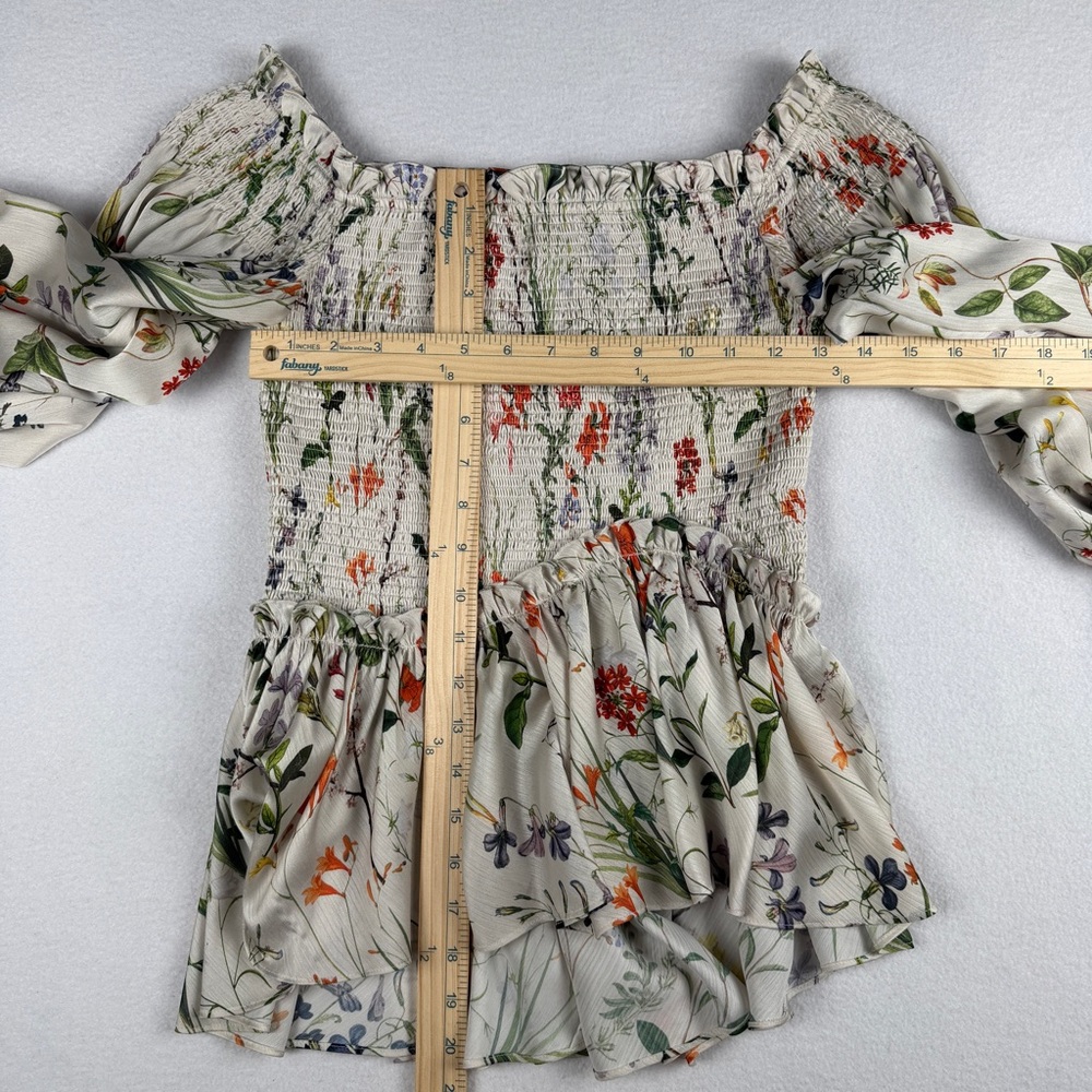 Alexis Women's Elsa Botanical Floral Print Off-Shoulder‎ Blouse Multicolor Large - Picture 4 of 12